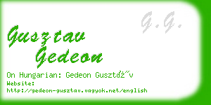 gusztav gedeon business card